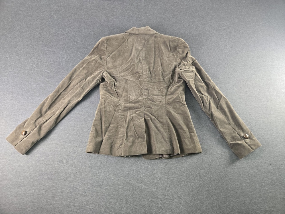 Nordstrom Collection Blazer Womens 6 Green Corduroy Two Button Tailored Jacket - Picture 5 of 7